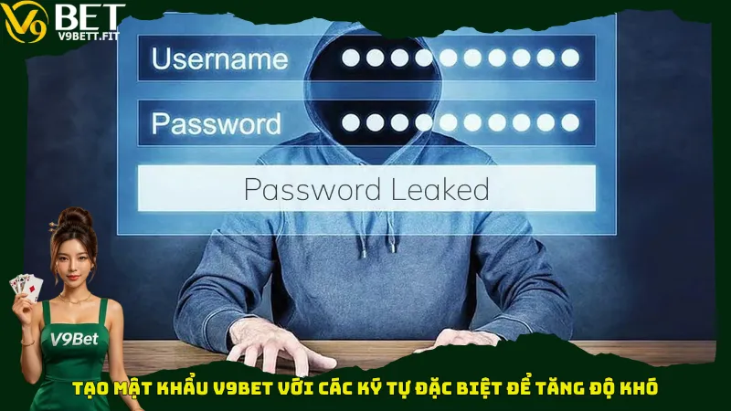 Tạo mật khẩu V9Bet với các ký tự đặc biệt để tăng độ khó