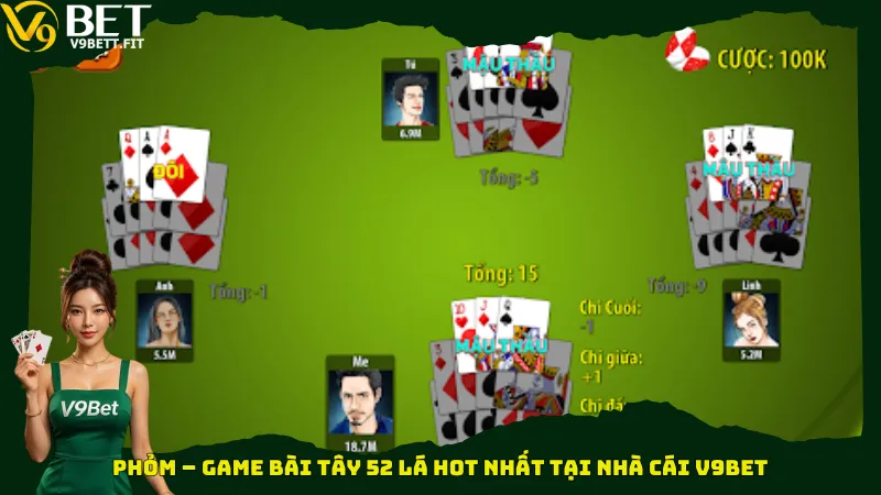 Phỏm – Game bài tây 52 lá hot nhất tại nhà cái V9Bet