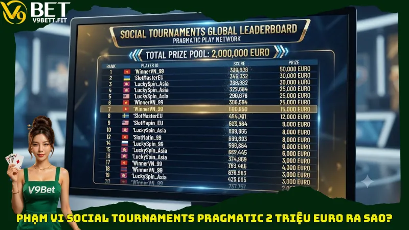 Phạm vi Social Tournaments Pragmatic 2 triệu Euro ra sao?